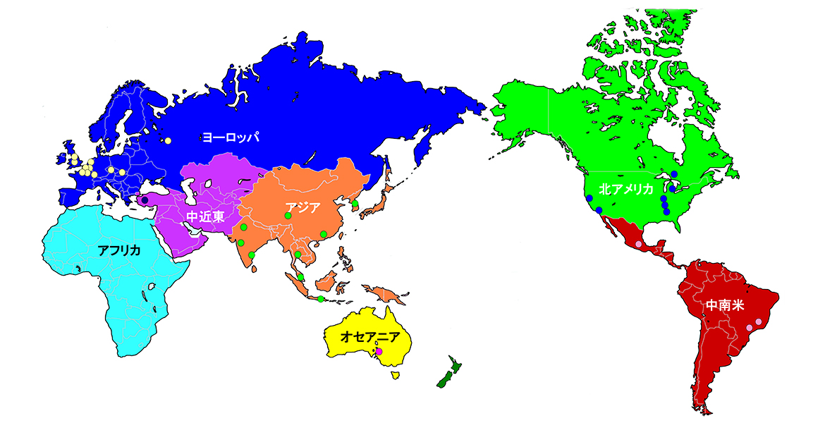 イラスト：世界地図